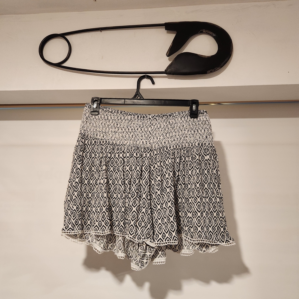 Torrid Black and White High Waist Shorts